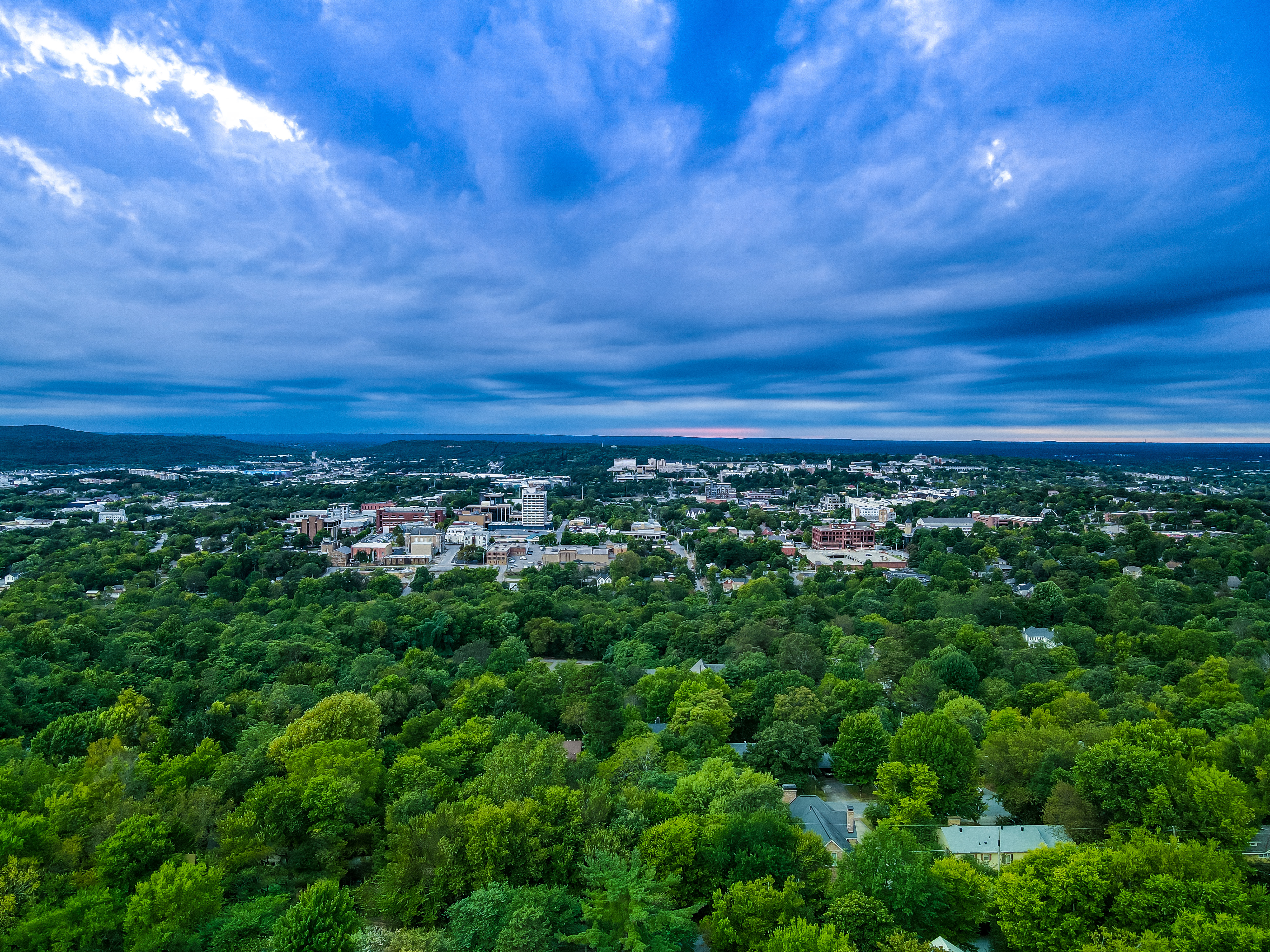 Northwest Arkansas aerial view