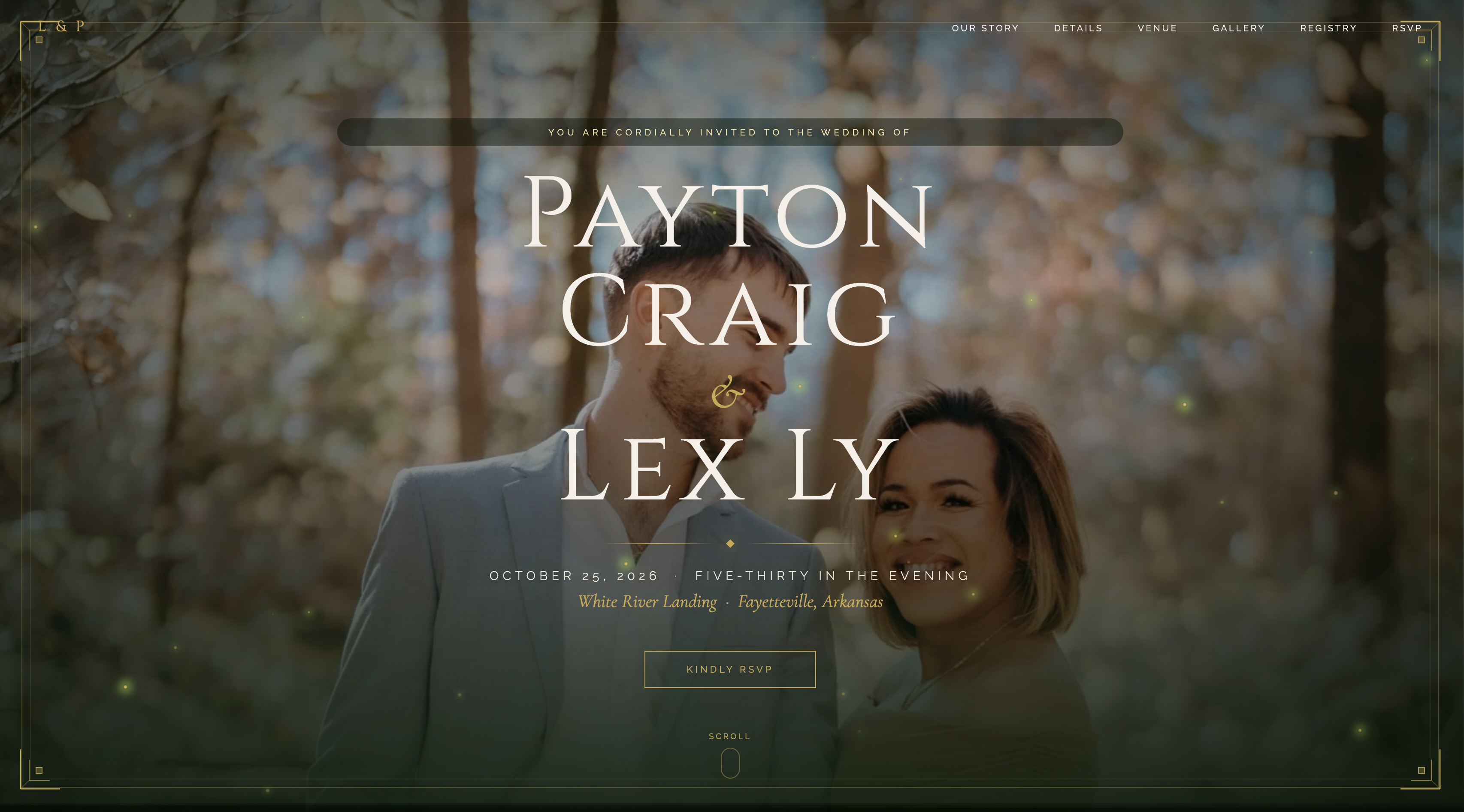 Payton and Lex wedding website preview